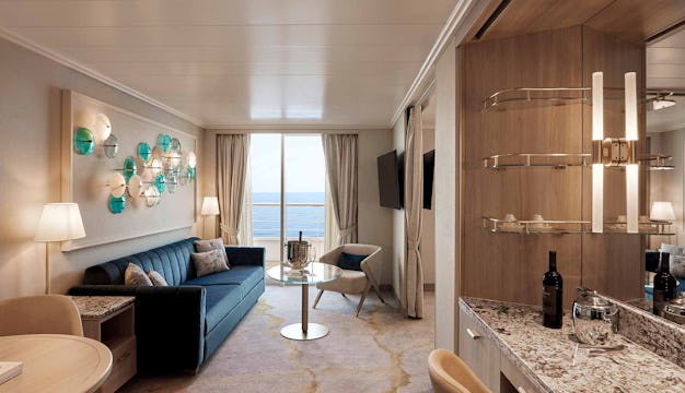 Crystal Symphony Sapphire Suite Guest Room Cabin Stateroom
