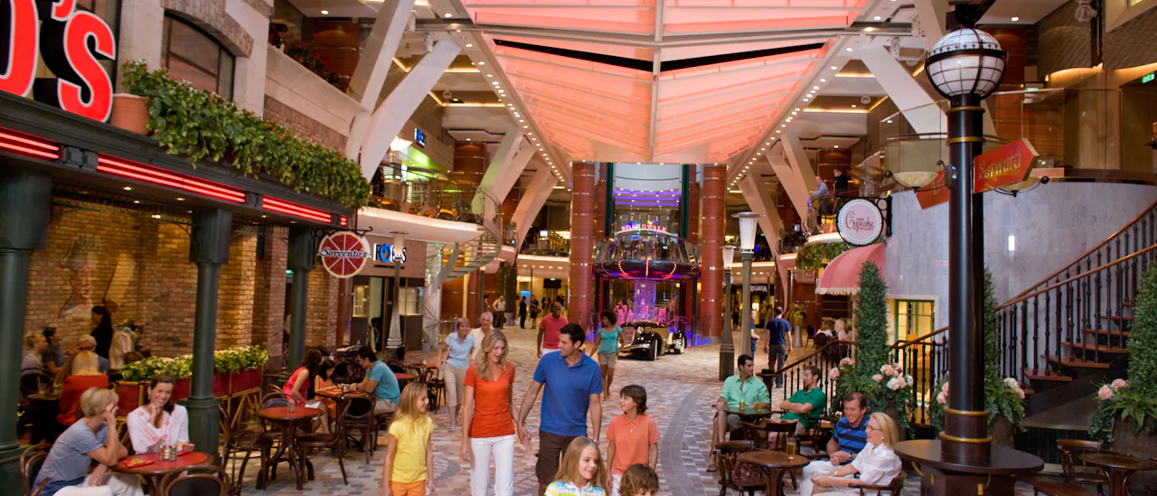 Take a stroll around shops, bars and restaurants on the Royal Promenade