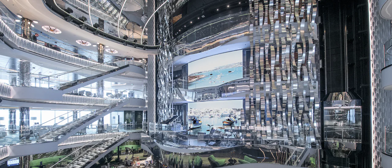 The atrium – the heart of the ship