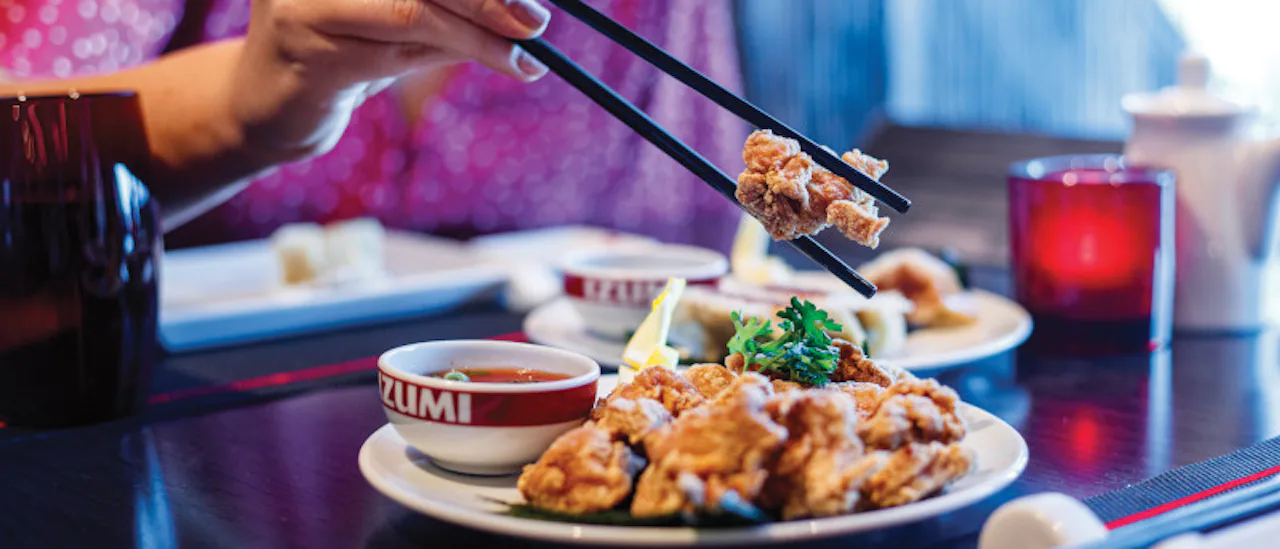 Traditional Asian cuisine at Izumi