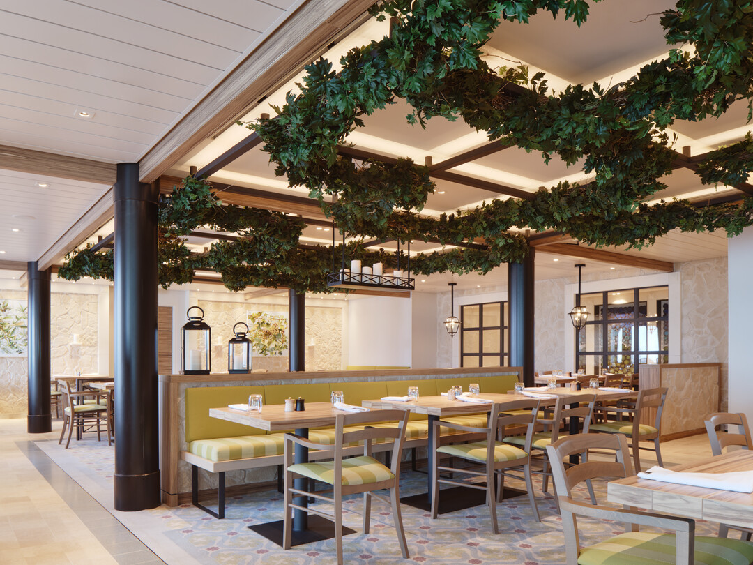 Savour authentic Mediterranean dishes and sharing platters at The Olive Grove, complemented by aperitifs and regional wines for a relaxed dining experience