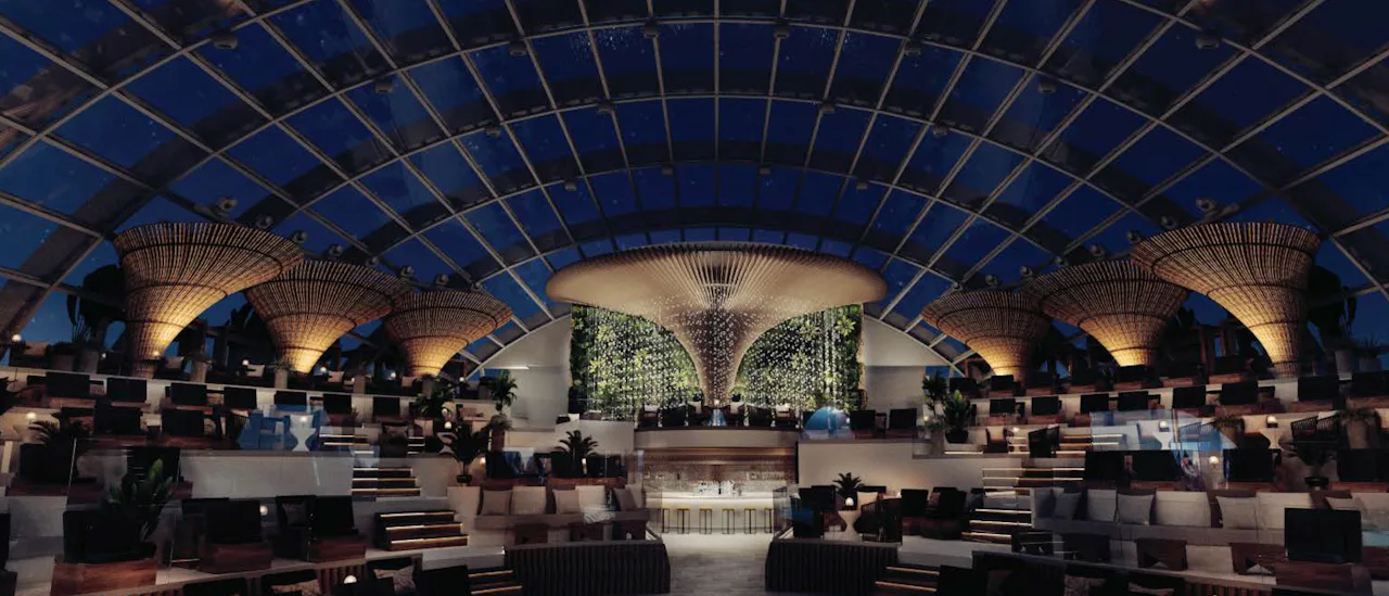 The Dome, features acrobatic performances created in partnership with the renowned Cirque Éloize