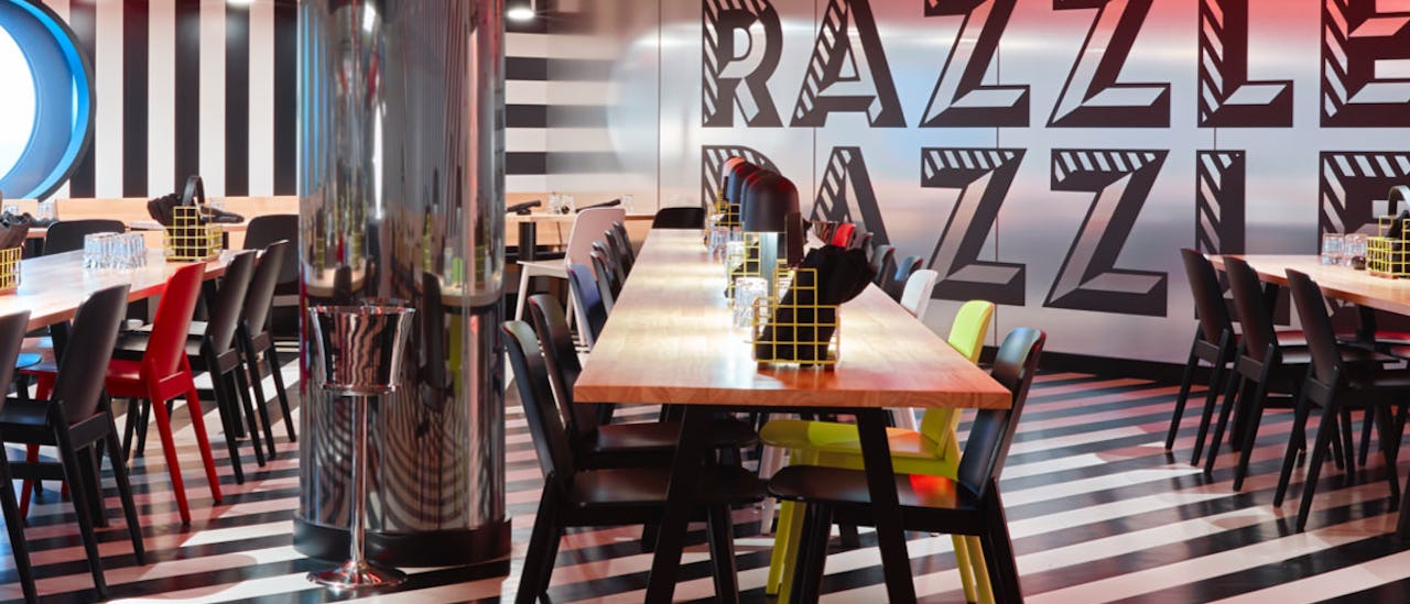 Scarlet Lady, Razzle Dazzle, Bars Dining Food and Drink