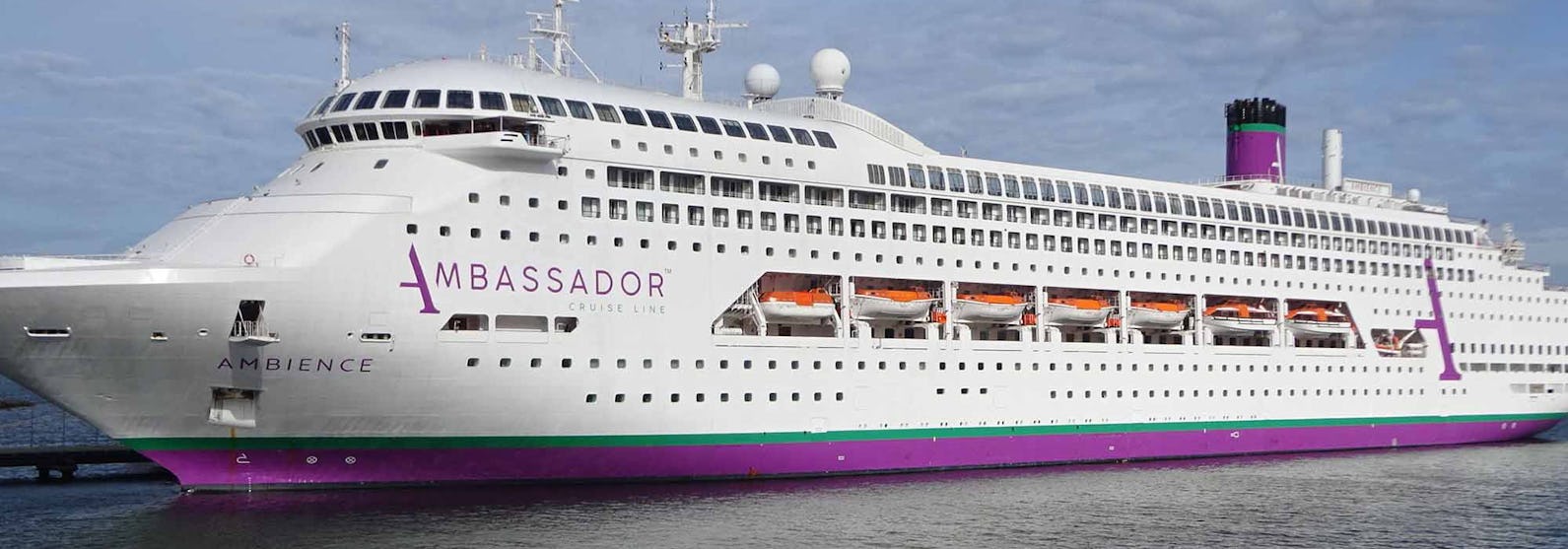 Ambassador's flagship, Ambience docked at a port