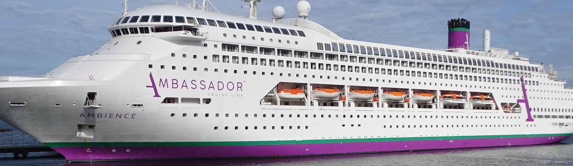 Ambassador's flagship, Ambience docked at a port