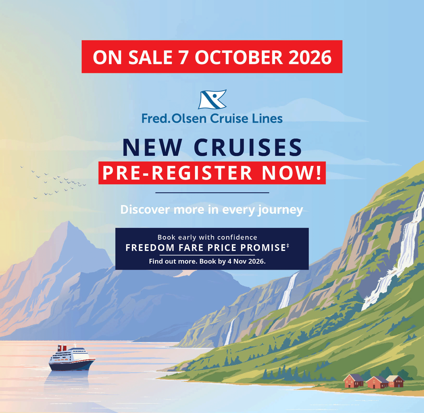 Pre-register for the BRAND NEW Fred. Olsen Collection!