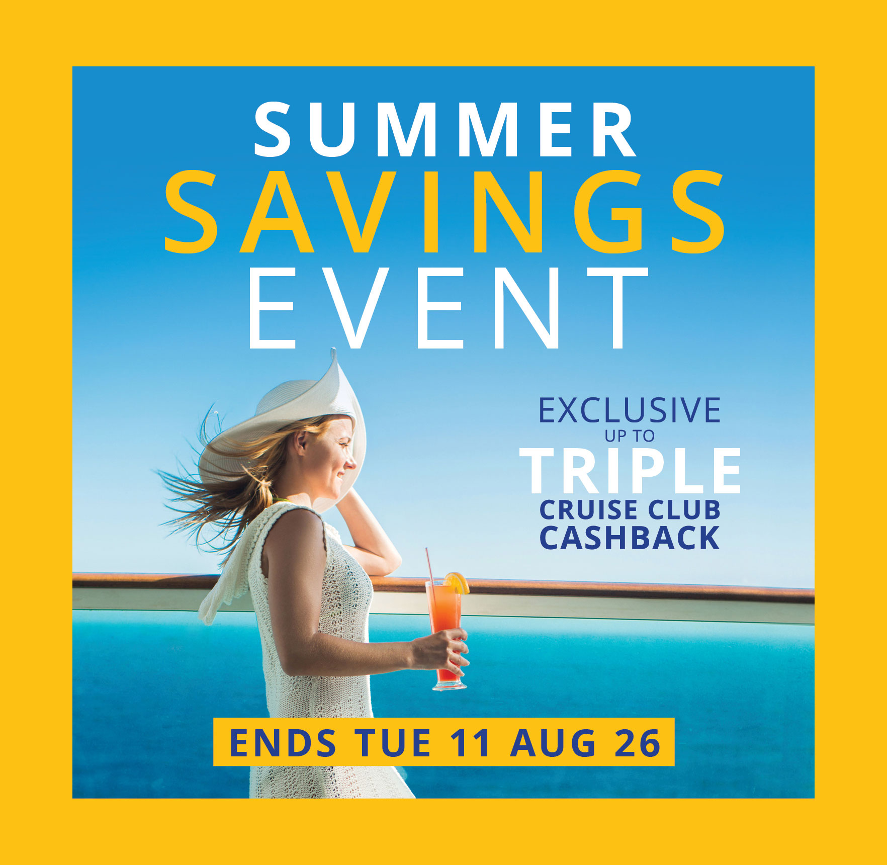 Up to TRIPLE Cruise Club Cashback!