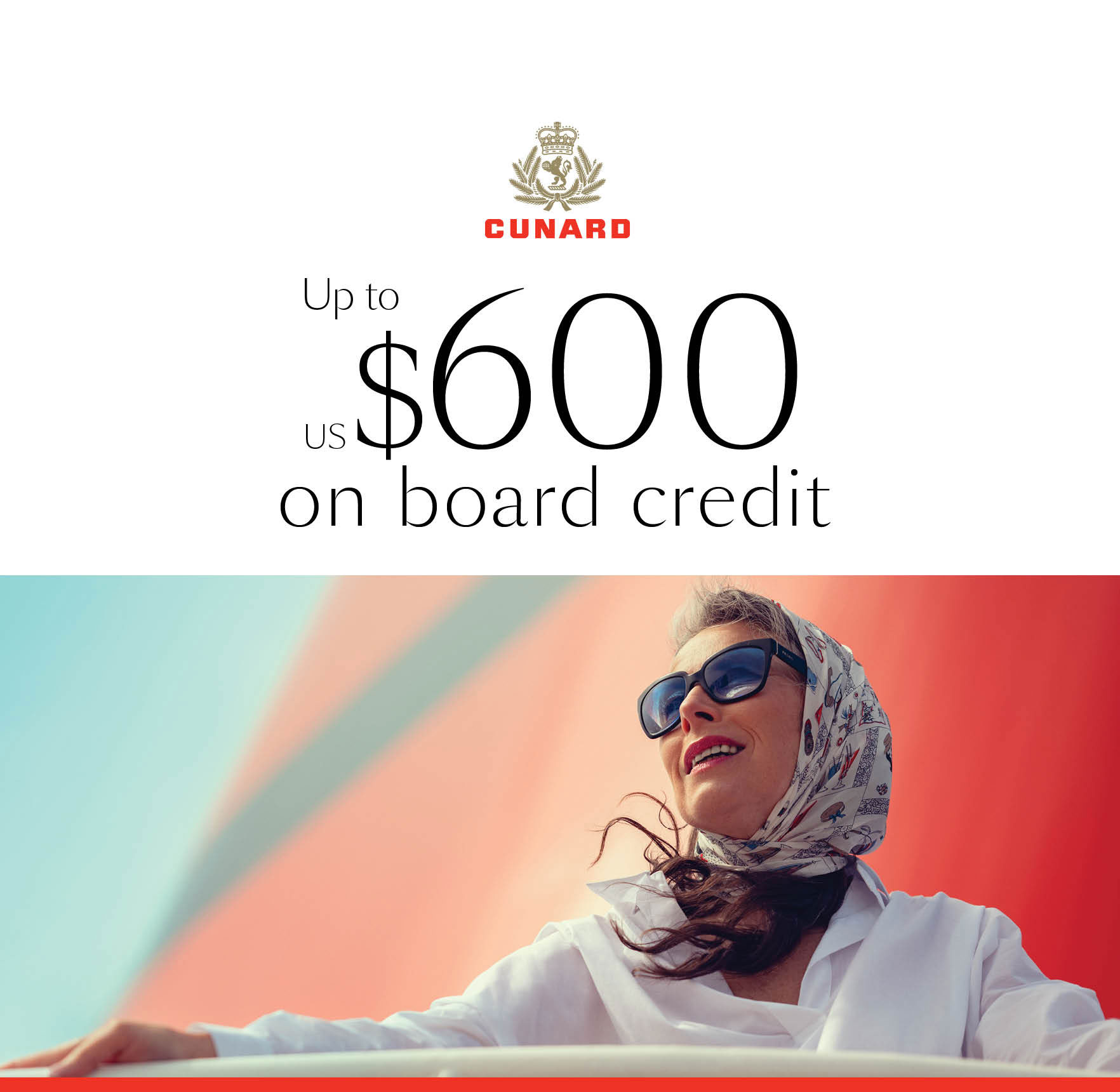 UP TO $600 ONBOARD CREDIT