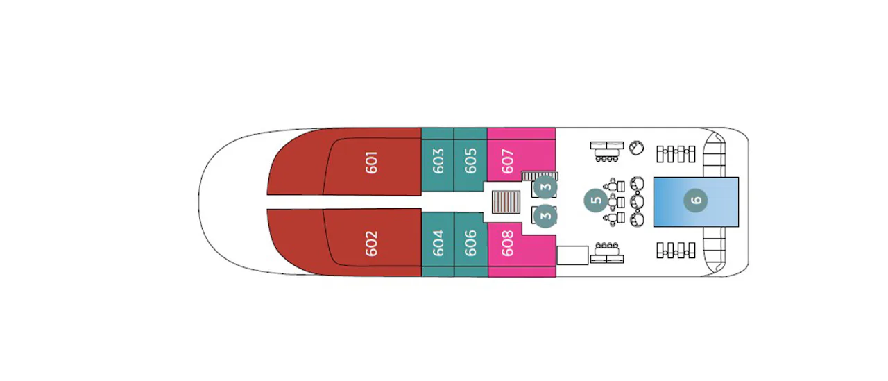 Emerald Kaia Deck 6 Pool Deck Plan
