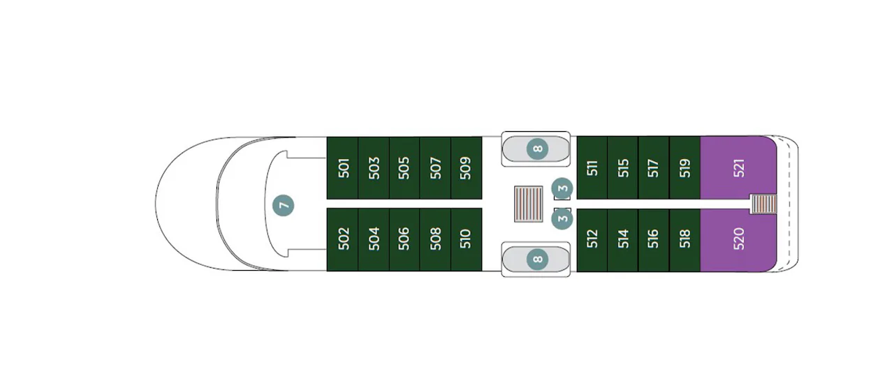 Emerald Kaia Deck 5 Panorama Deck Plan