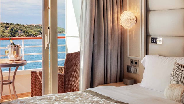 Crystal Symphony Aquamarine Veranda Suite Guest Room Cabin Stateroom