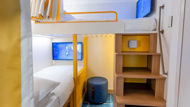 bunk beds in a cabin