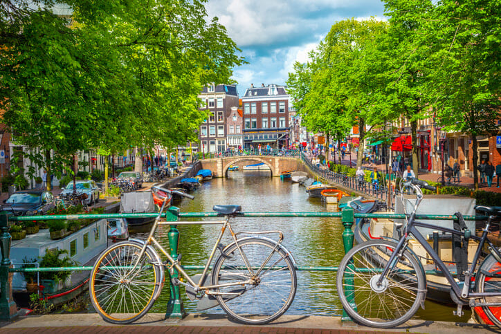 Bikes by the Canal in Amsterdam