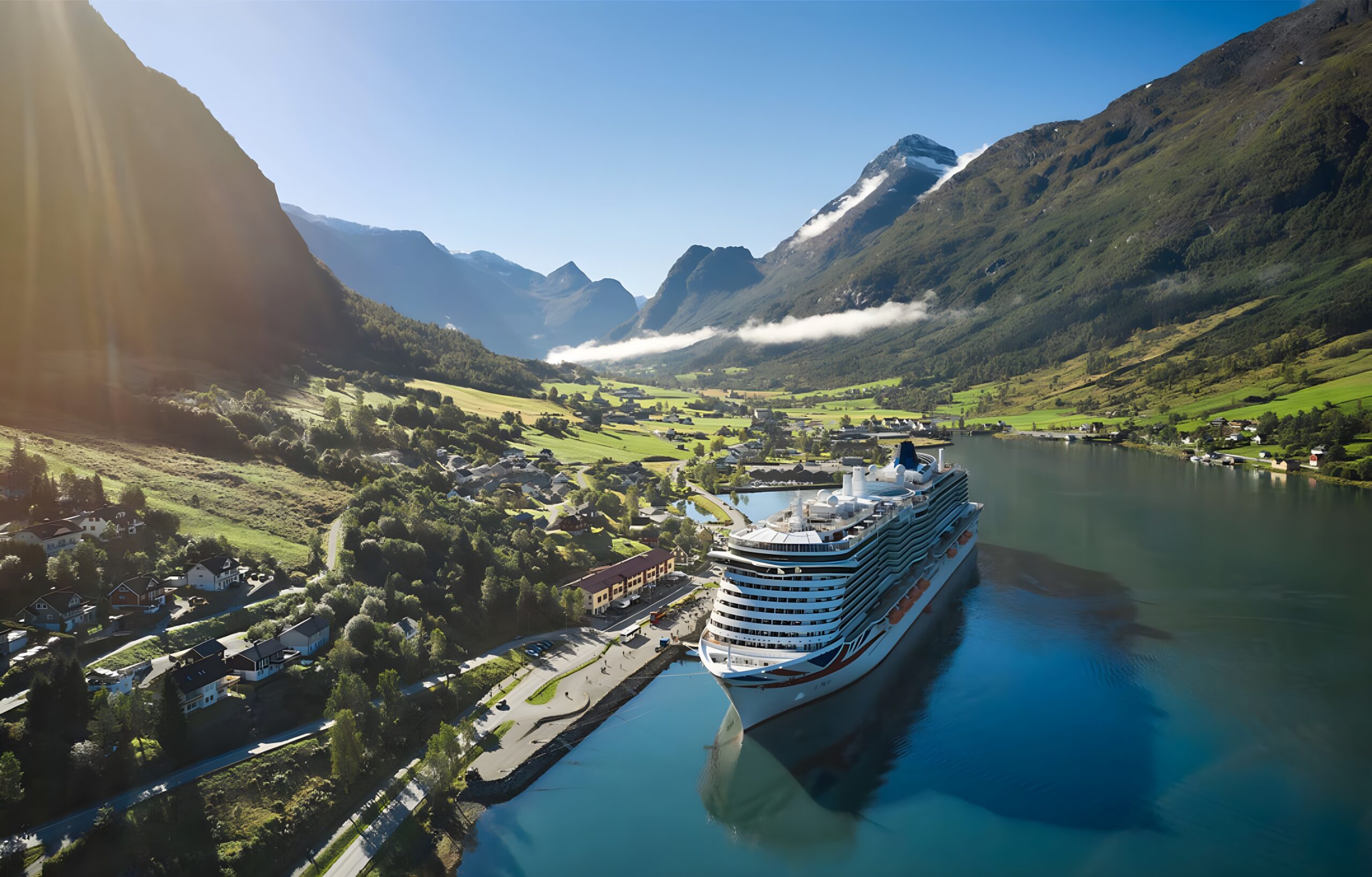 P&O Cruises Iona in Olden, Norwegian Fjords
